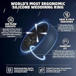 Egnaro Silicone Ring Men 1/4/5/6/7 Multipack of