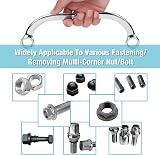 DURATECH 5pc Double Ring Spanner Set 8-22mm Metric 12-Point C-Type Obstruction view 4