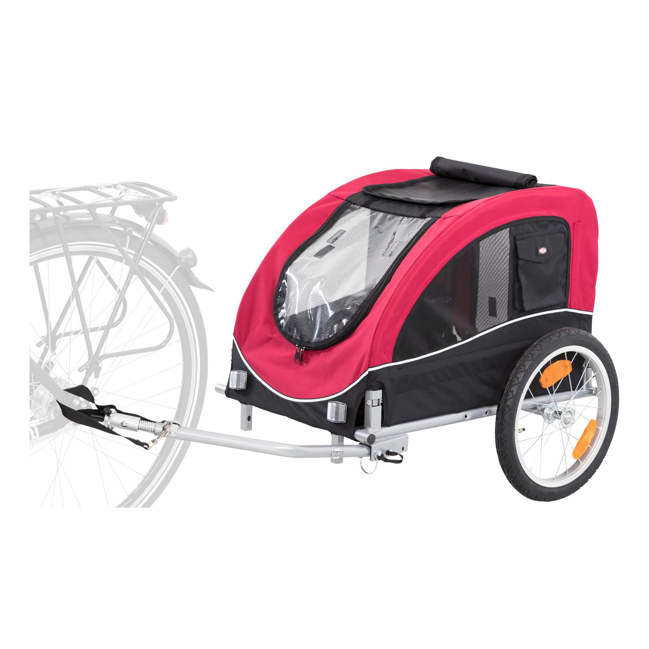 TRIXIE Pet Bike Trailer, Dog Bicycle Trailer, Foldable, Easy to Assemble