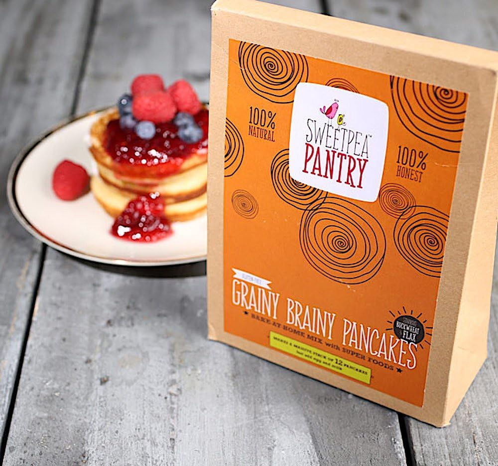 Sweetpea Pantry Grainy Brainy Pancake Mix with Buckwheat, Flax and Quinoa, 365 grams