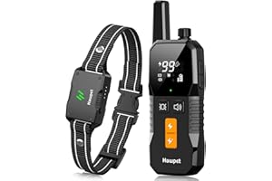 HAWPET Dog Shock Collar with Remote Control - 4000FT Dog Training Collar IPX7 Waterproof Electric Collar with 4 Training Modes, Security Lock, Rechargeable e-Collar for All Breeds, Sizes