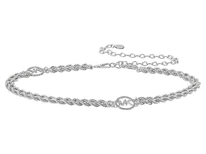 michael kors silver chain belt