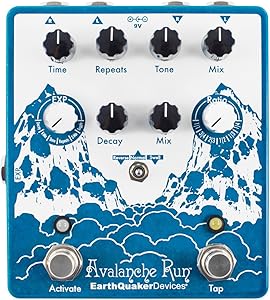 EarthQuaker Devices Avalanche Run V2 Stereo Reverb & Delay with Tap Tempo Guitar Effects Pedal