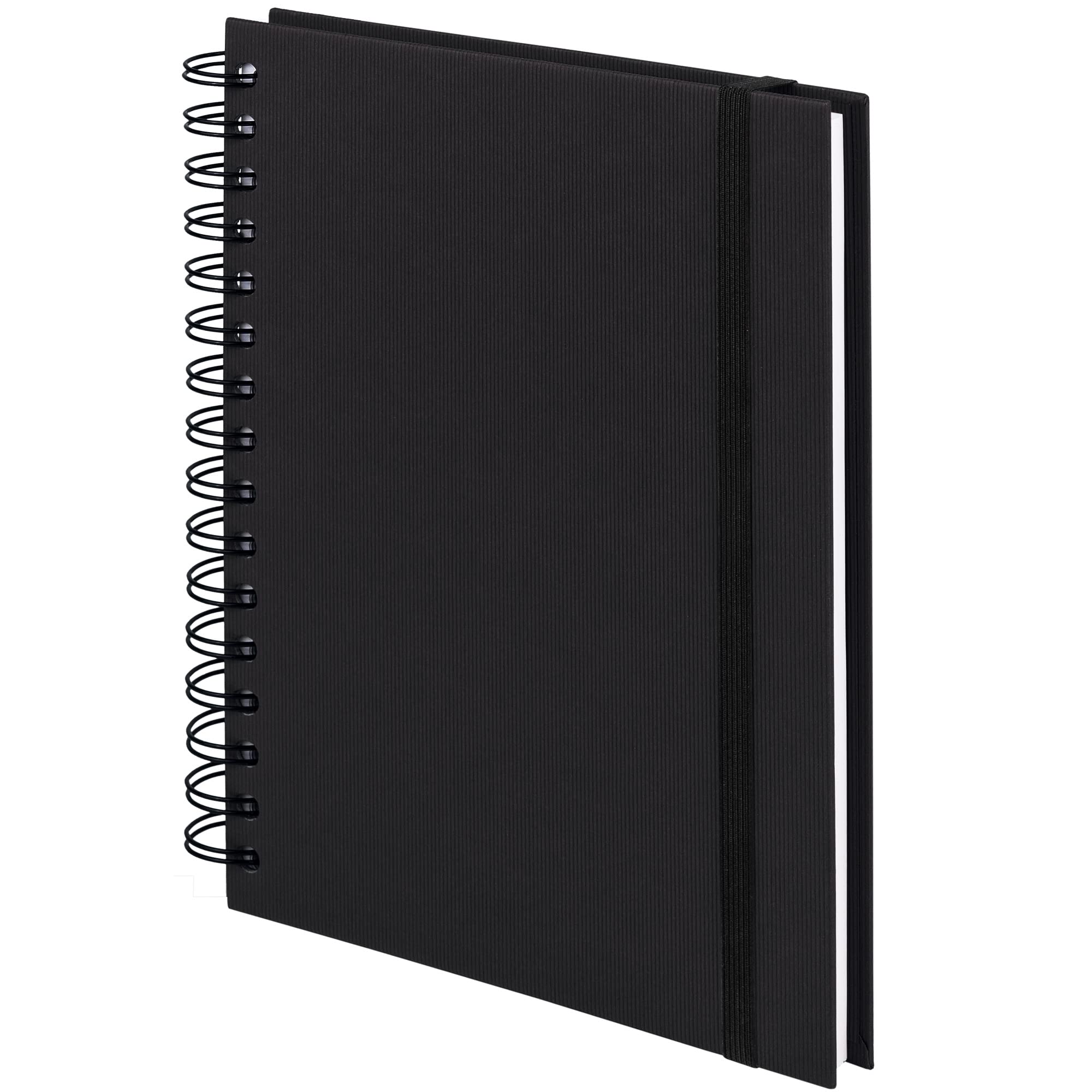 Rössler Papier 1875452701 - S.O.H.O. Wire-O notitieboek met elastische sluiting, DIN A5, 21,8 x 15,5 x 2 cm, 80 vel, zwart, 1 stuk