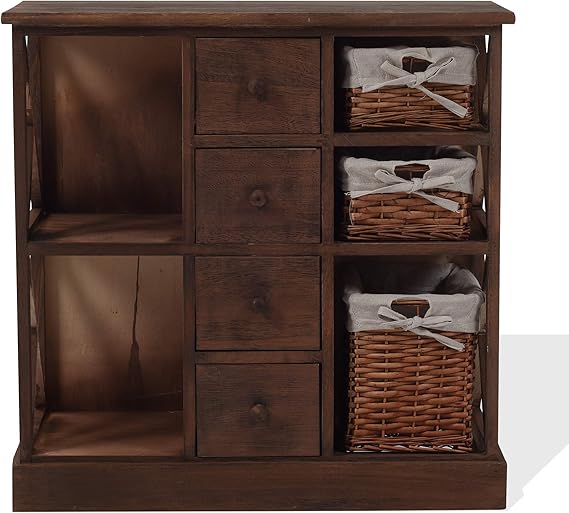 Rebecca Mobili Credenza Multiuso, mobiletto Cucina Bagno Camera, 4