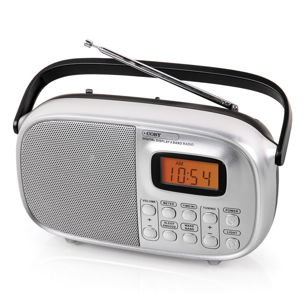 COBY CR202 Portable AM/FM Stereo MultiBand World Band Radio with Alarm Clock Buy Online in