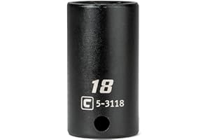 Capri Tools 3/8 in. Drive 18 mm Semi-Deep Impact Socket