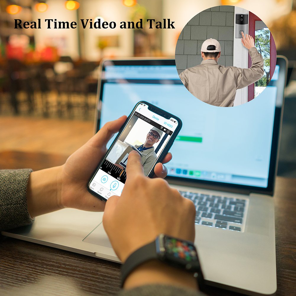 Wifi Video Doorbell Door Chime - Silver