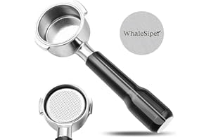 51mm portafilter for Delonghi ECP3420/EC155/BCO430/EC260, 51mm Bottomless portafilter 2 Ears, Stainless Steel Replacement Par