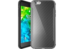 Nicexx Designed for iPhone 6 Plus Case/Designed for iPhone 6S Plus Case with Carbon Fiber Pattern, 12ft. Drop Tested, Wireless Charging Compatible - Black
