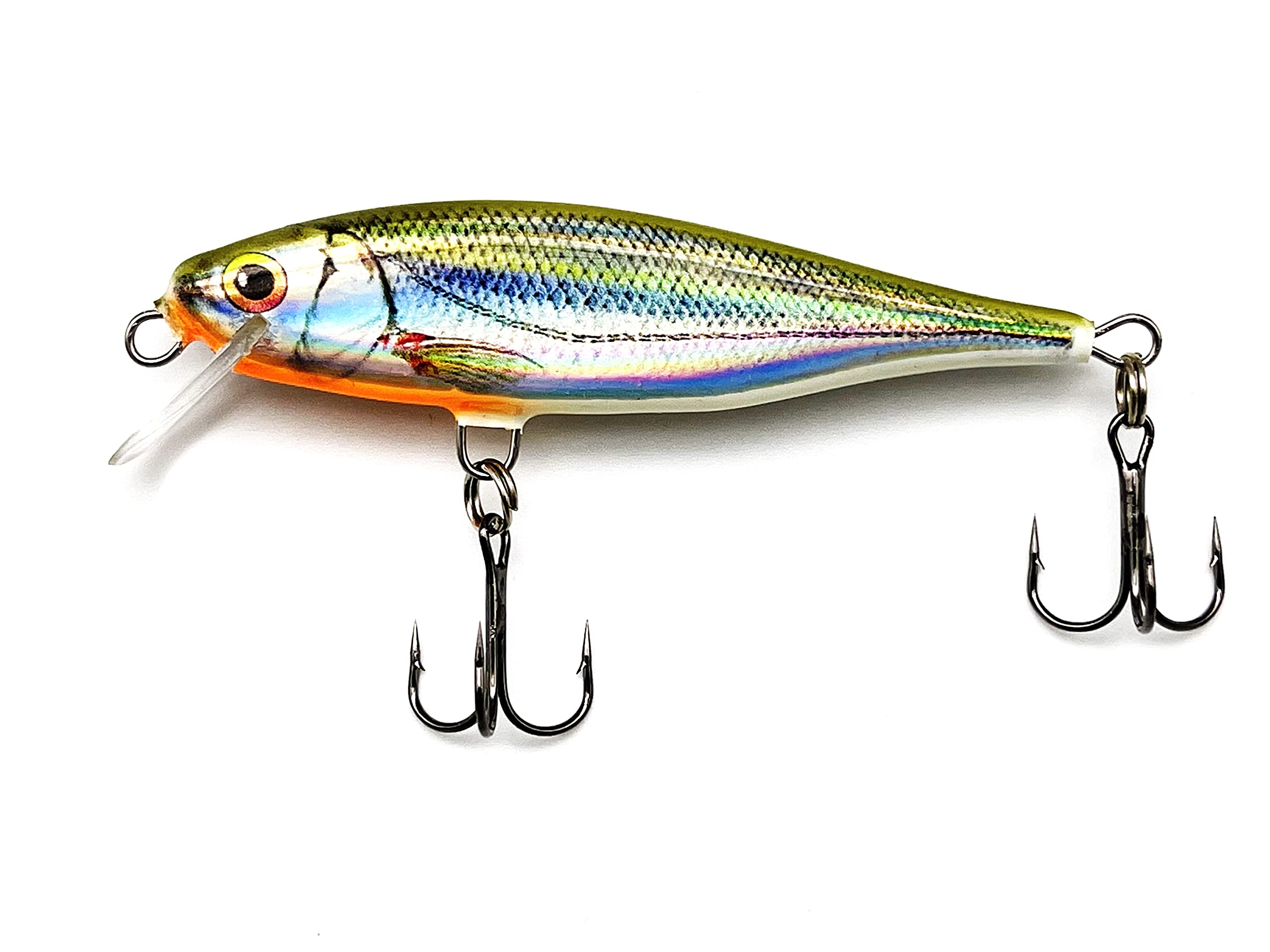 EVERBAY DORADO Fishing Lure-Hard Crankbait-Fishing Tackle, Topwater Life-Like Swimbait for Perch Pike Zander Catfish Chub Barbel Trolling in Freshwater Hologram Sinking Wobbler, SEEKER TWITCH 7cm HAB