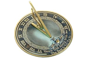 NauticalMart Brass Sundial Grow Old with Me
