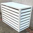 Privacy Screen Enclosure Decorative Screen, Outdoor Aluminum Alloy Air Conditioner Cover with Topper Cover, Freestanding Louvered Space Divider, Patio Furniture Covers Pool Pump Barrier Fence