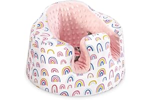 IPOZITO Seat Cover Compatible with Bumbo Seat, Rainbow Baby Bumbo Seat Cover, Comfortable Bumbo Floor Seat Cover for Baby Girl and Boy, Only Compatible with Bumbo Baby Seat