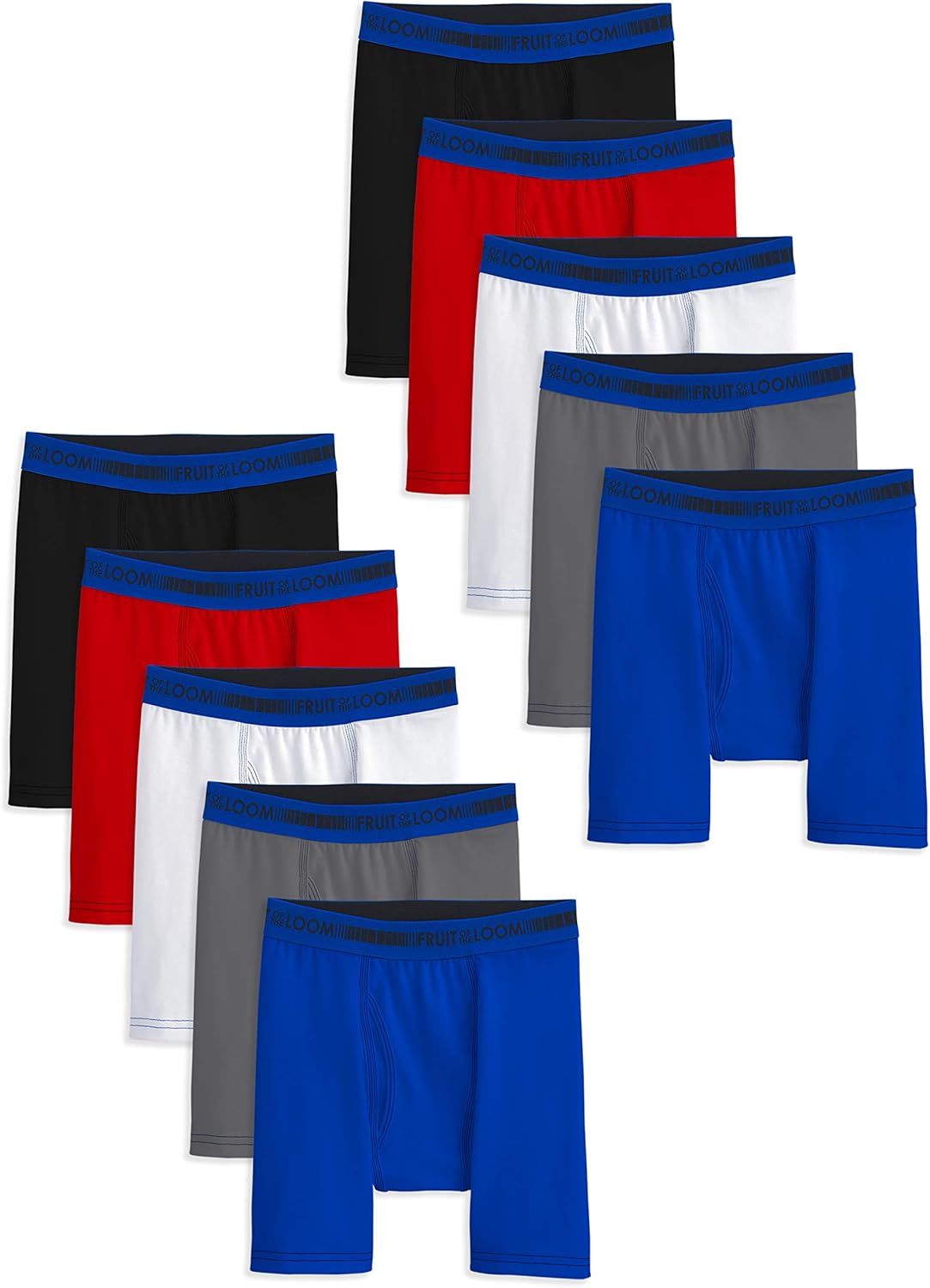Fruit of the Loom Boys' Boxer Briefs (Assorted Colors): Clothing