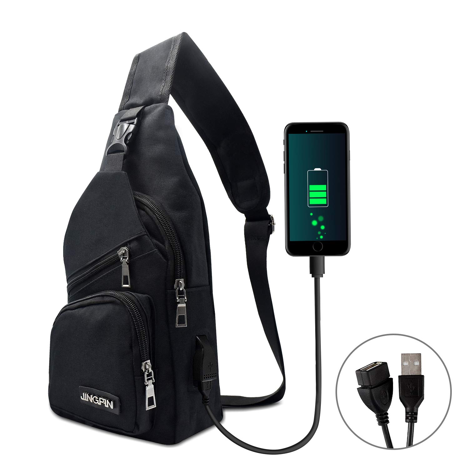 AMJ Sling Bag Shoulder Backpack Chest Bags Crossbody Daypack for Women