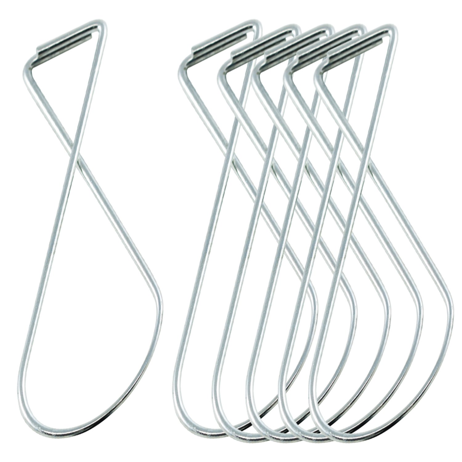 Houseables Ceiling Hook Clips, 100 Pack, 2.5", 10 lb Support, Wire