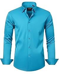 J.VER Men's Dress Shirts Solid Long Sleeve Stretch