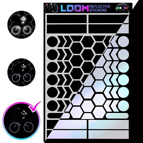LOOM Reflective Stickers | 67pc Engineer Blk | Reflective Stickers for ...