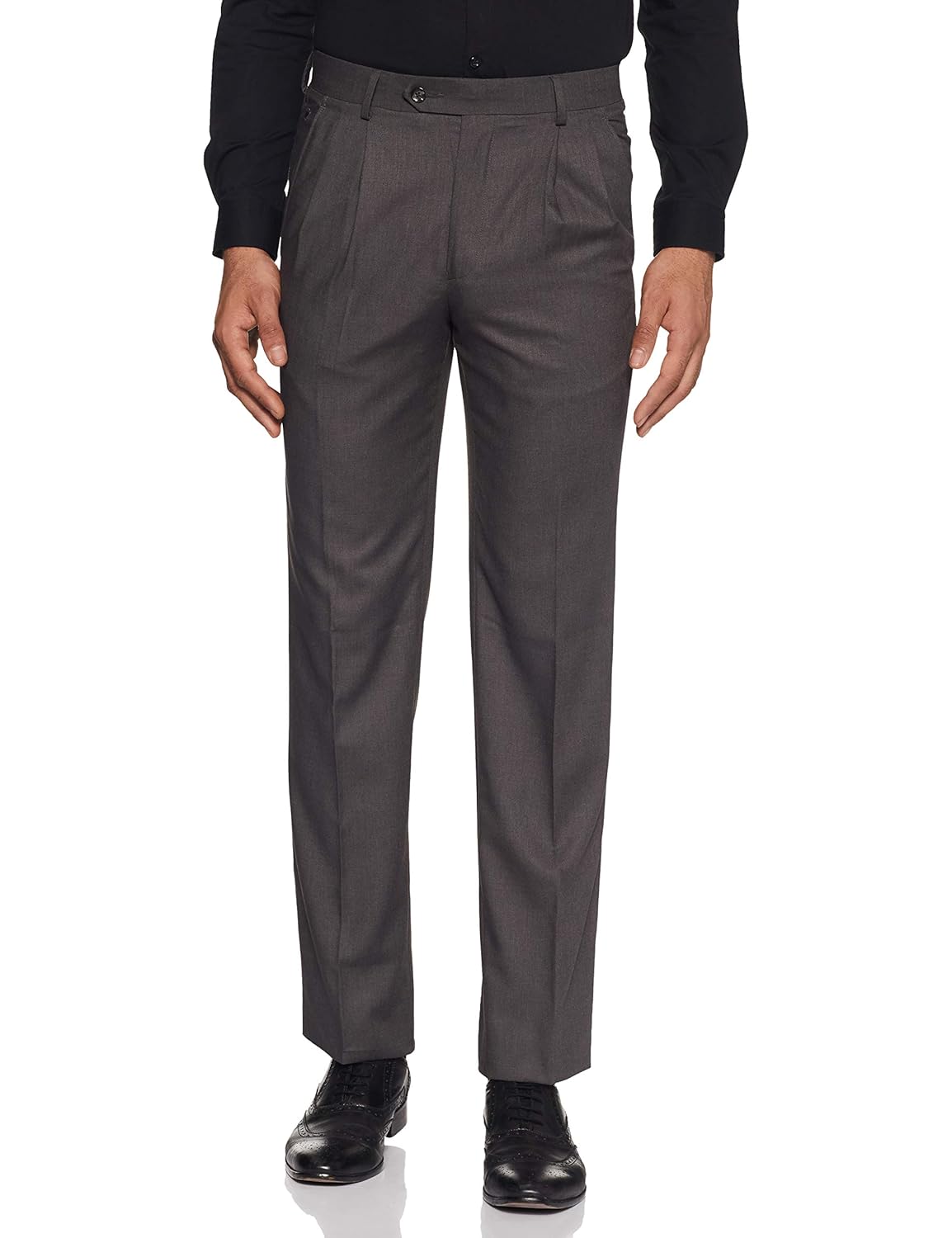 Louis Philippe Men's Straight Fit Formal Trousers