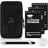 Youdaju 5 Pcs Waterproof Notebook Pen Set All Weather Pocket Notepad Waterproof Notebook Mini Spiral Notebook Stone Paper Not