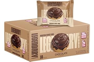 Legendary Foods 20g Protein Chocolate Sweet Roll - Premium High Protien Bars, Low Carb Meal Replacement Snack, Low Glycemic Index, Gluten Free Snacks - Zero Sugar, Keto and Diabetic Friendly 8-Pack