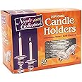 Silver Aluminum Disposable Candle Holders (50 PC) - Perfect for Weddings, Parties & Catered Events