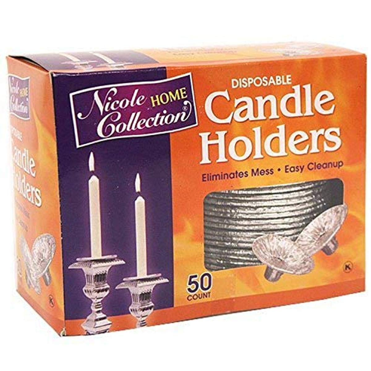 Nicole Home Collection Aluiminum Candle Holders| Pack of 24