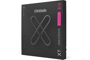 D'Addario Bass Guitar Strings, XT Coated Electric, XTB45100, Regular Light 45-100, 4-String Set, Pack of 1