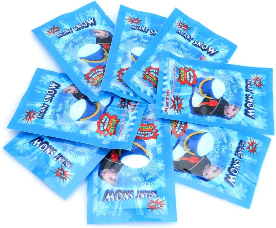 GaoCold 10 Pcs Fake Snow Instant Snow Powder Artificial Snow for DIY Cloud Slime, Frozen Birthdays, Wedding Party Decoration