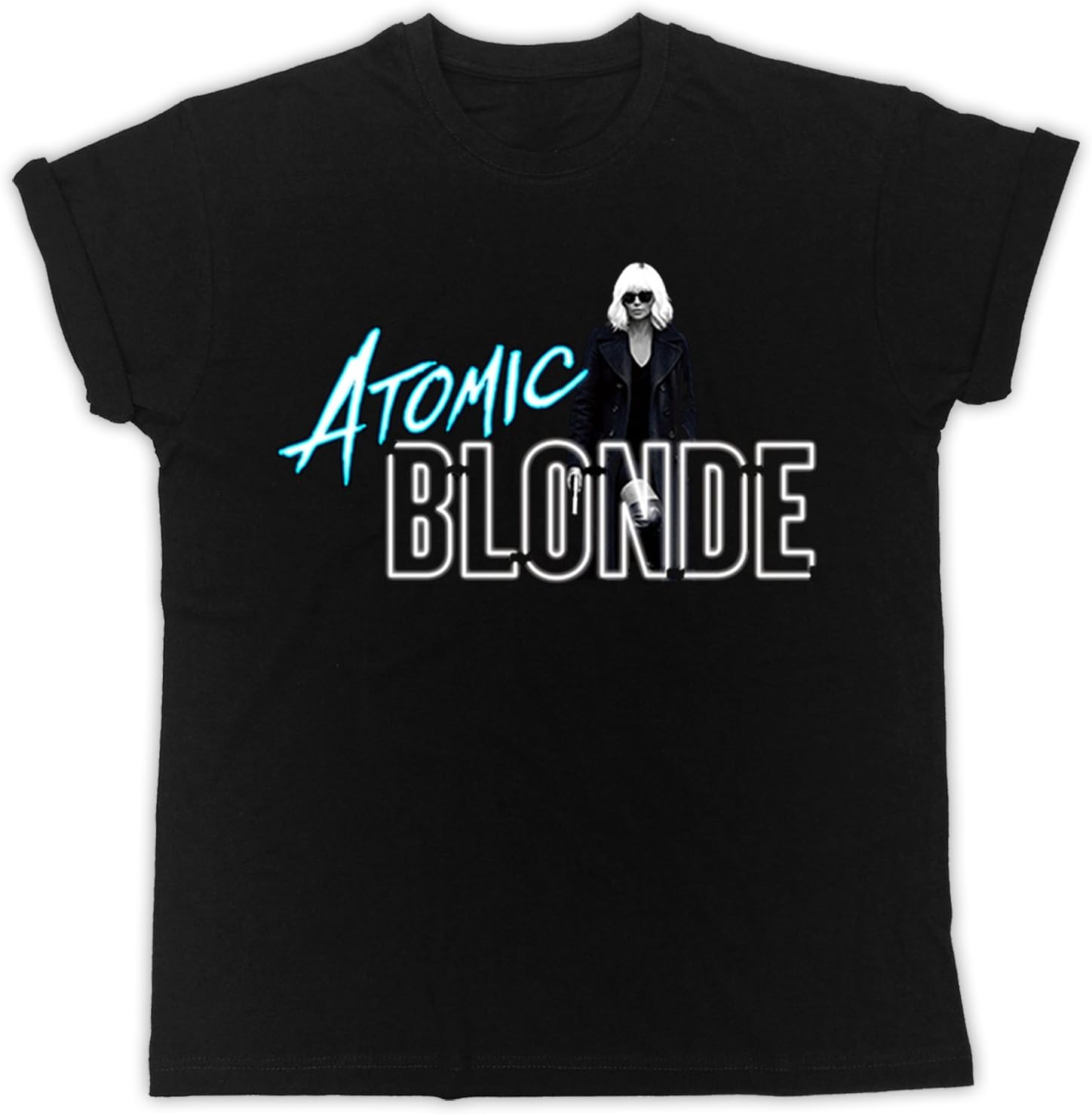 Monk Teez Atomic Blonde T-Shirt Charlize Theron The Movie V2 Unisex Tshirt Black