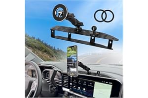 WXRYLYN 2024 2025 Silverado Sierra Metal Dash Platform Phone Mount Magnetic Phone Holder for 2022-2024 2025 2026 Silverado&Sierra Cell Phone Holder Dash Phone Mount 2024 Silverado Dash Mount