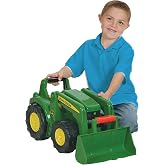 TOMY John Deere Big Scoop Sandbox Dump Truck Toy with Loader - 21 Inch | Lifting Loader, Oversized Sandbox Toys, Outdoor Farm Toys For Kids, Officially Licensed John Deere Toys, Ages 3 Years+