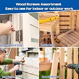 AMLOOPH Wood Screws Assortment 390pcs Mixed Self Tapping Countersunk Zinc Plated view 7