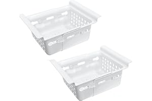 FreezerMax Chest Freezer Basket - Universal Deep Freezer Organizer Bin -Fits Almost Any Freezer with Telescoping Basket, Adjustable Basket (Full size 2 Pack). Now With Basket Length Locks