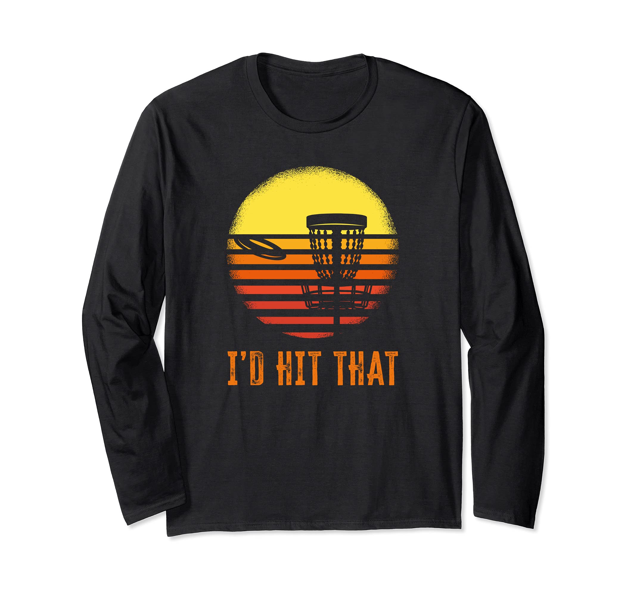 Funny Disc Golf I'd Hit That Vintage Frisbee Golfer Sport Long Sleeve T-Shirt