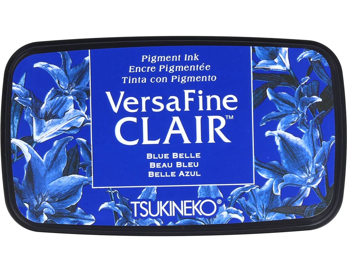 Tsukineko Belle Versafine Clair Ink Pad, Synthetic Material, Blue, 5.6 x 9.7 x 2.3 cm