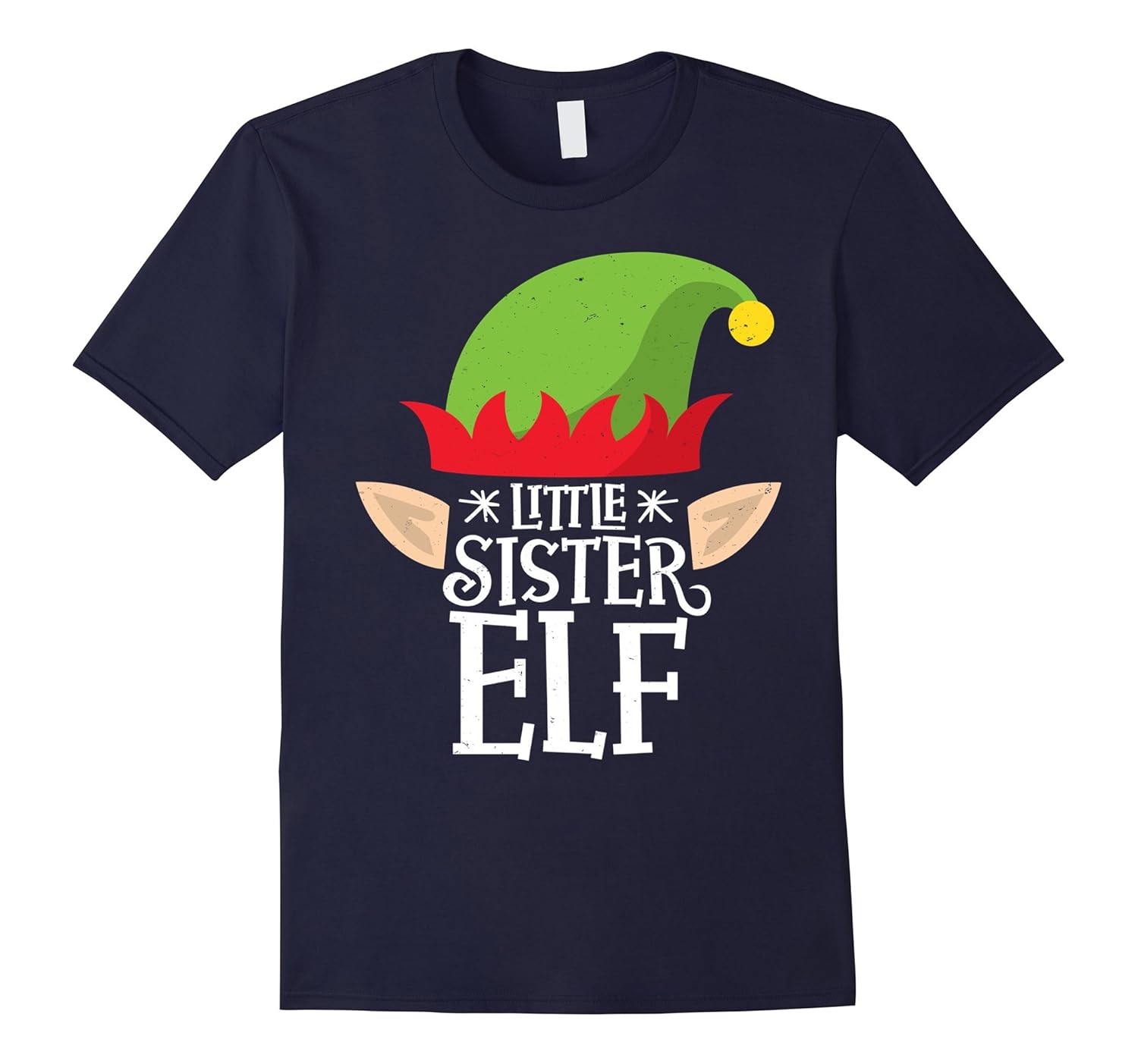 Little Sister Elf T shirt Christmas Matching Family Pajamas-ANZ
