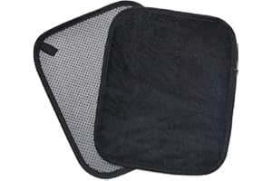 Tidevib Microfiber Bowling Ball Cleaning Towel, 10x8 Inches, Black or Black/Gray, Palm Wiping & Lane Oil Removal, Reusable & 