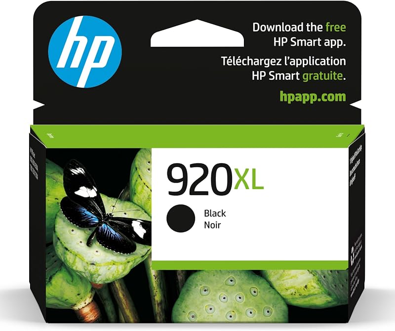 HP 920XL High Yield Black Original Ink Cartridge CD975AN 1 Each
