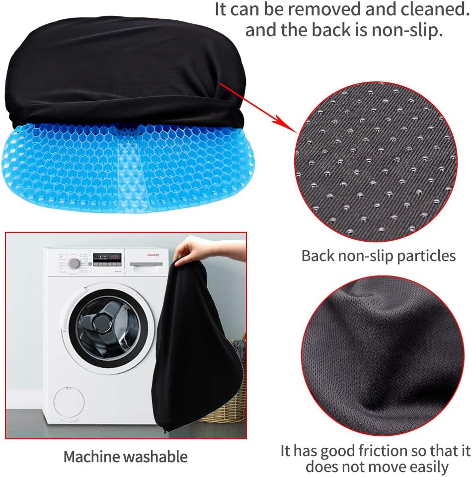 KR Gel Seat Cushion, Double Layer Egg Gel Cushion for Pressure Relief, Seat Cushion for The Car,Office,Wheelchair&Chair.Breathable Design,Durable,Portable: Home & Kitchen