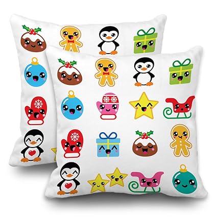 Amazon Com Batmerry Set Of 2 Merry Christmas Decorative Pillow