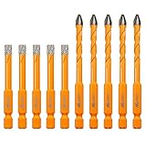 EXFEIN Tile Drill Bits Kit 6mm 5pcs Quick-fit