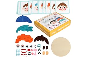 Expression Puzzle Matching Game – Social Emotional Learning Toy, 22x18x4.5cm Flash Cards, Engaging Memory Game | Toy for Chil