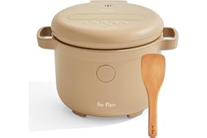 Our Place Rice Cooker | 6-Cup Compact Rice Cooker with Ceramic Nonstick Inner Pot | Fuzzy Logic Multi-Cooker for White & Brown Rice, Oatmeal & Grains | Delay Timer & Auto Keep Warm | Steam