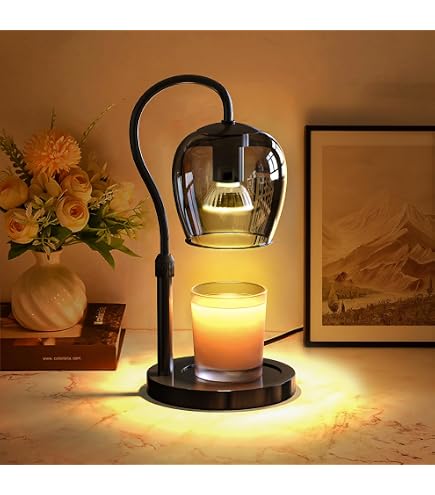 Lntyq Chauffe-bougie électrique à intensité variable avec minuterie, cadeau pour maman, grand