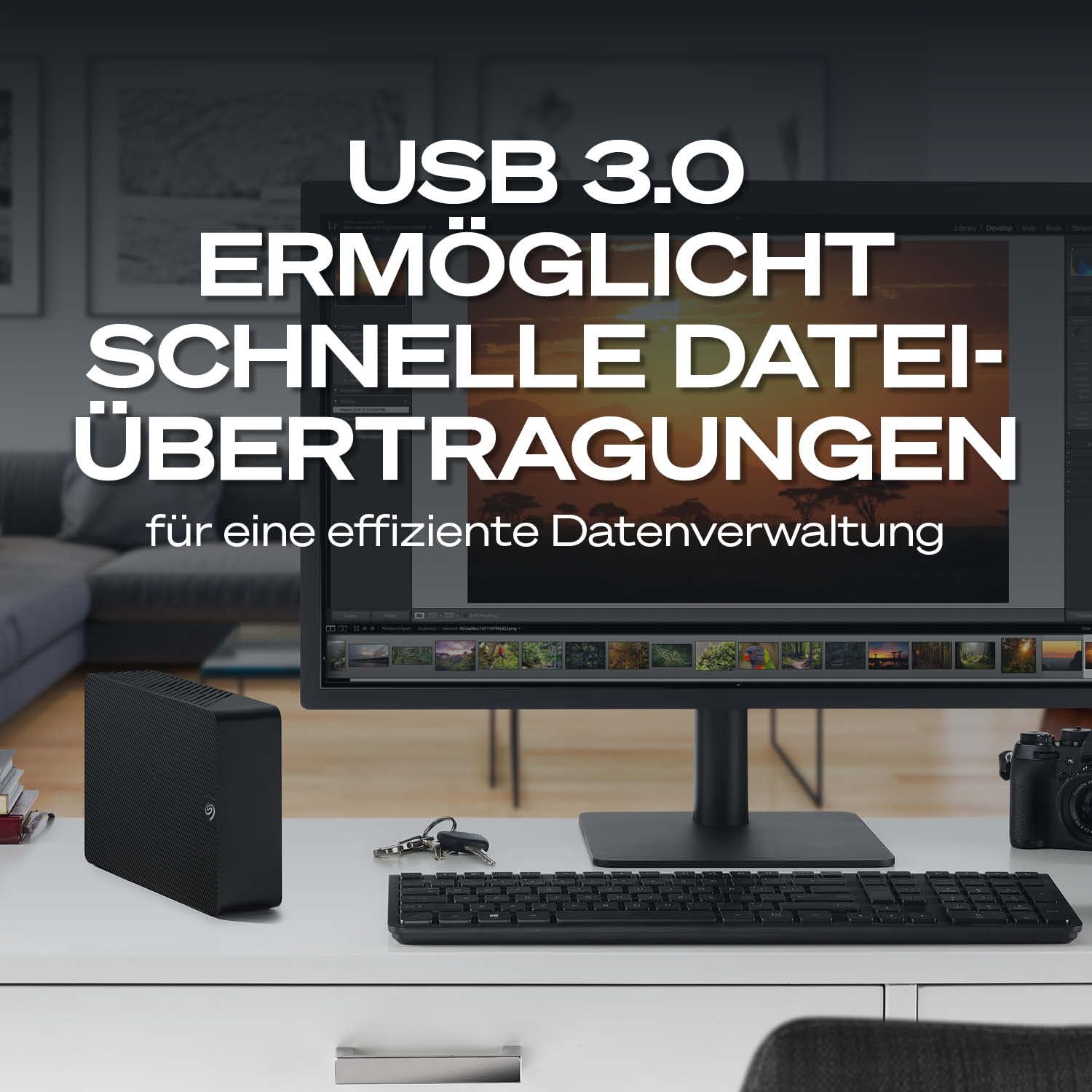 Seagate Expansion Desktop 20TB, Externe Festplatte, 3.5 Zoll, USB 3.0, PC & Notebook, inkl. Data Rescue Service (STKP20000400) 6