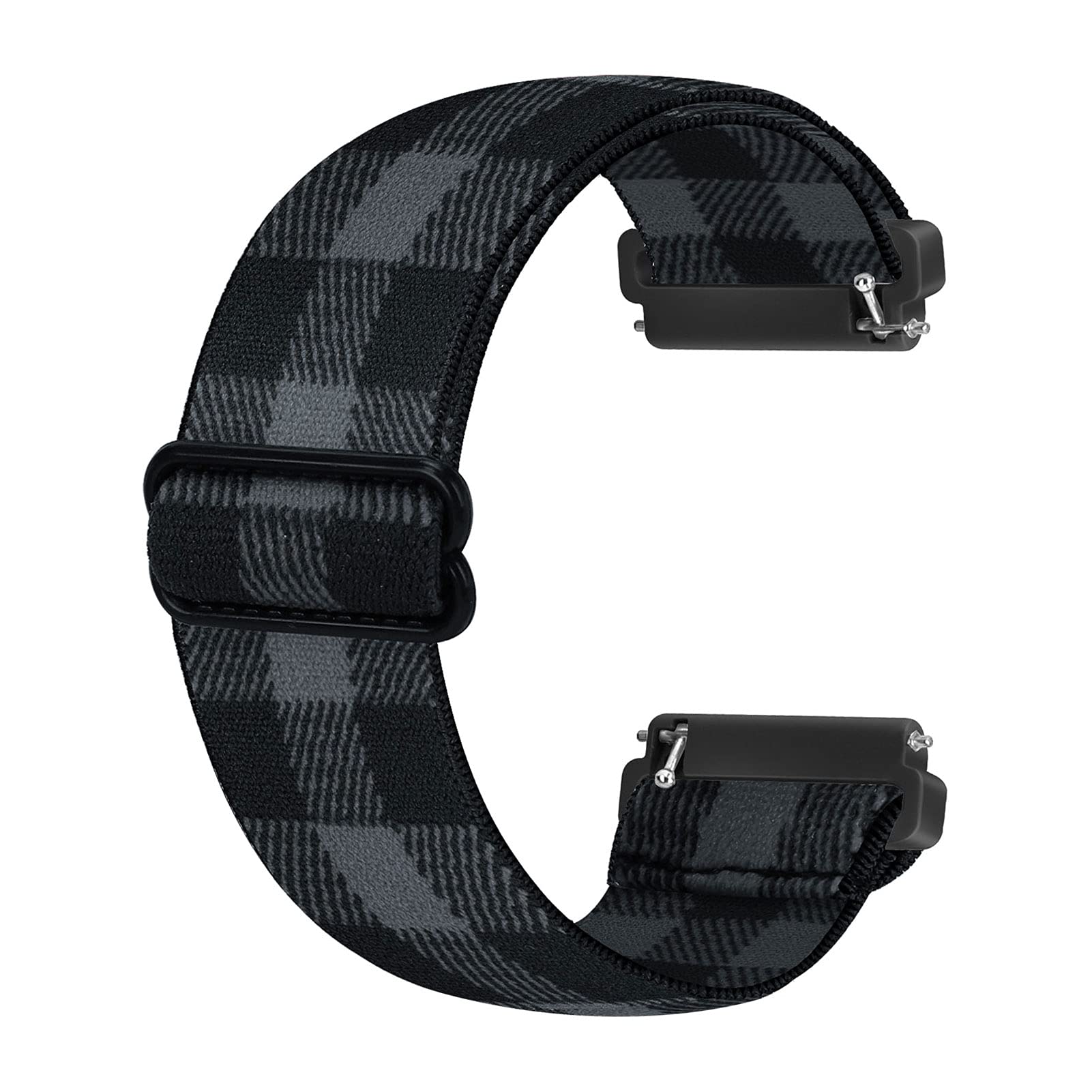 Ecogbd Elastic Replacement Strap Compatible with Fitbit Versa Strap/Fitbit Versa Lite Strap/Fitbit Versa 2 Strap, Soft Fabric Nylon WristStrap for Women Men (Gray l)