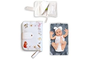 SERENE SELECTIONS Travel Diaper Changing Bag for Baby and Toddler- Waterproof Changing Pad-Diaper Changing Pad for Travel-100% Cotton Diaper Changer Travel Bag-Infant &Toddler Gift