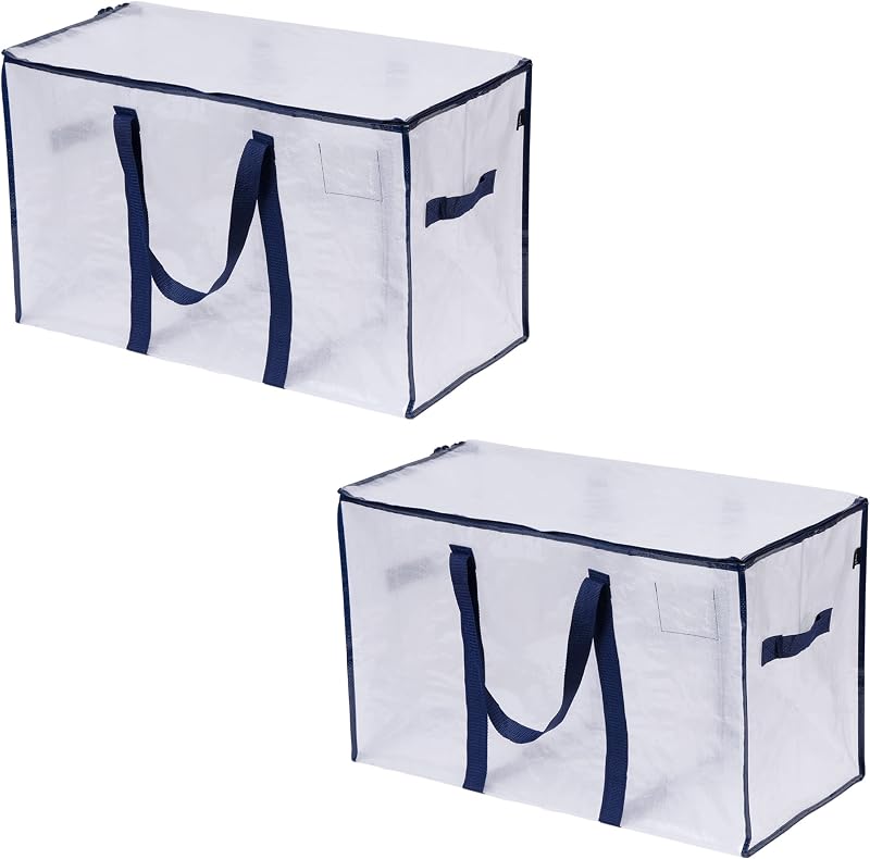 Venо 2 Pack Extra Large Moving Storage Bags with Zips 102 L Water-Resistant
